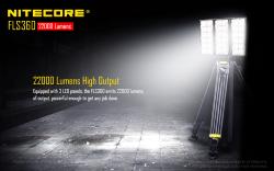 Système d'éclairage FLS360 - 22000Lm - Rechargeable - Portée : 897m