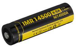 Accus IMR  Li-Mn 14500 - 650mAh - 3,7V - 2,4Wh (boite de 2)