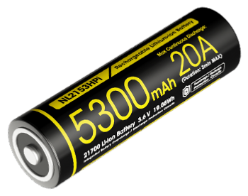Batterie Rechargeable 21700i Li-ion Haute Performance - Capacité 5300mAh - 3,6V