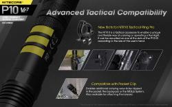 Lampe torche Precise 10 V2 - 1100Lm -  Lg : 148mm - Dia-tête : 25.4mm