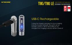 Lampe porte-clés Tiki Grise - 300Lm - Lg : 55mm - Dia-tête : 14,7mm - Mode : UV