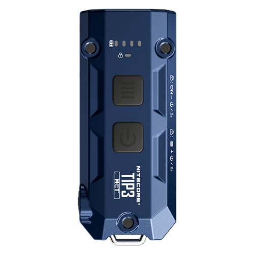 Lampe porte-clés TIP3 Bleue - 720Lm - Dim : 62mm x 26mm x 15mm