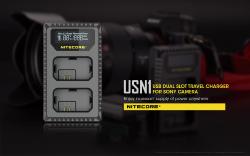 Chargeur USN1 pour batteries d’appareil photo – Compatible Sony NP-FW50 
