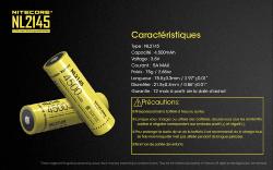 Batterie Rechargeable 21700 Li-ion - Capacité  4500mAh