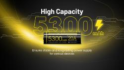 Batterie Rechargeable 21700i Li-ion Haute Performance - Capacité 5300mAh - 3,6V