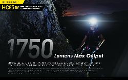 Lampe Frontale HC65 V2 - 1750Lm - Lg : 90,8mm + NL1835HP inclu - usb-c