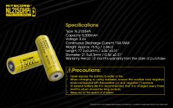Batterie Rechargeable 21700i Li-ion Haute Performance - Capacité 5000mAh - Pour I4000R