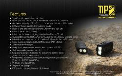 Lampe porte-clés Tip 2 Noire - 720Lm - Lg : 62,49mm - Lrg : 26,92mm