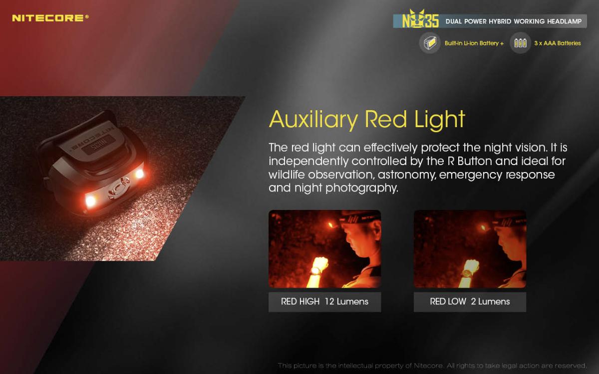 Acheter en ligne NITECORE Lampe frontale NC-HC35 (LED) à bons prix et en  toute sécurité 