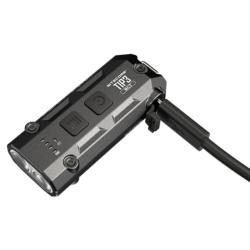 Lampe porte-clés TIP3 Noire - 720Lm - Dim : 62mm x 26mm x 15mm