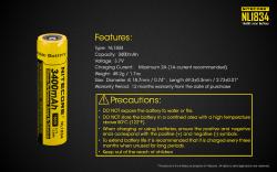 Accus Li-ion 18650 - 3400mAh - 3,7V - 12,6Wh sous blister