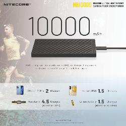 Batterie externe en carbone 2e génération - 10 000mAh - 5V / 3A - 18W