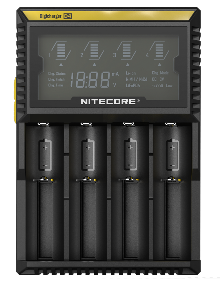 Chargeur Nitecore D4, chargeur d'accus Nitecore, chargeur Nitecore