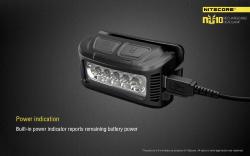 Lampe Frontale NU10 Noir - 160 Lm - Lg : 60,5mm - Dia-tête : 35mm