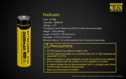 Accus Li-ion 18650 - 2600mAh - 3.7V - 9,6Wh sous blister