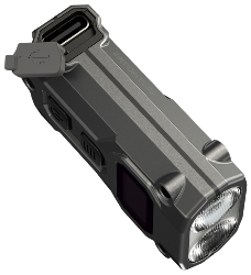 Lampe porte-clés Tini 3 Grise - 600Lm - Lg : 47,2mm - Lrg : 25,4mm - Dia tête : 14mm