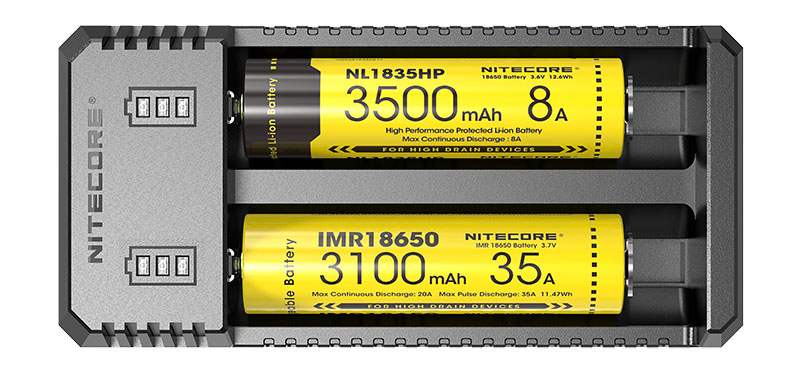 Chargeur micro-USB 2 accu - 800mA x2 max