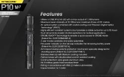 Lampe torche Precise 10 V2 - 1100Lm -  Lg : 148mm - Dia-tête : 25.4mm