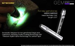 Lampe torche GEM 10UV - 365nm - Lg : 135mm - Dia : 16mm