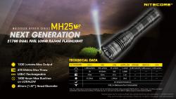Lampe torche Multitask Hybrid 25V2 - 1300 Lumens - Lg : 157,2mm - Dia-tête : 40mm