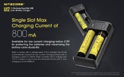 Chargeur micro-USB 2 accu - 800mA x2 max