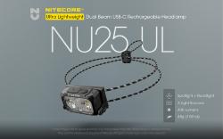 Lampe Frontale NU25 UL - 400Lm - Lg : 60,1mm - Dia-tête : 36,8mm 