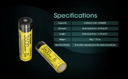 Accus Li-ion 18650 High discharge - 3600mAh - 3,6V - 12,9Wh