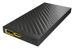 Batterie externe en carbone 2e génération - 10 000mAh - 5V / 3A - 18W