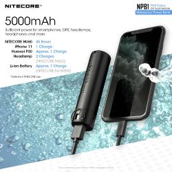 Batterie externe étanche NPB1- 5000mAh - 3,64V - 18,2Wh - Pour HU60