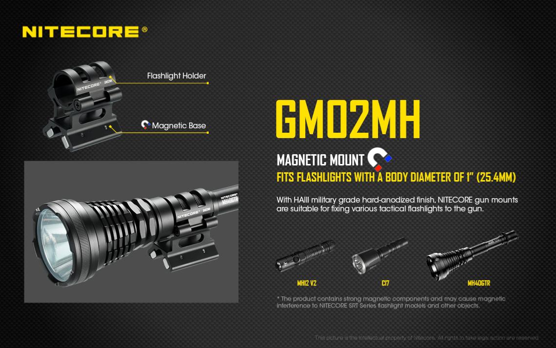 Montage arme magnétique - Nitecore