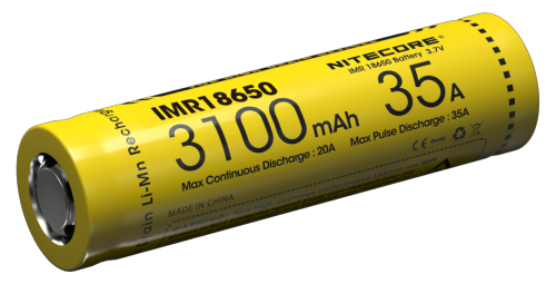 Accus IMR18650 - 3100mAh - 10A - 3,7V - (boite de 2)