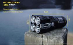 Lampe torche Tiny Monster 28 - 6000Lm - Lg : 142mm - Dia-tête : 57x57mm