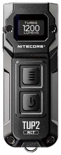 Lampe porte-clés TUP2 Noire - 1200Lm - Dim : 70mm x 27mm x 30mm