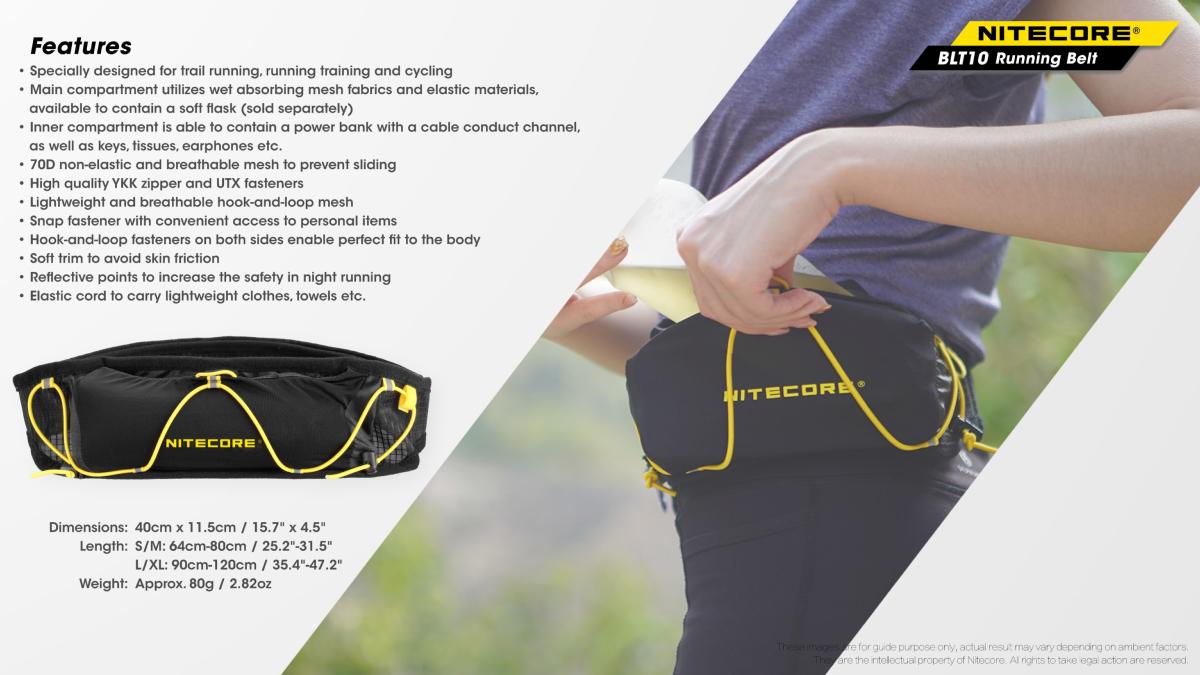 CEINTURE DE COURSE BLT10 TAILLE S/M NITECORE