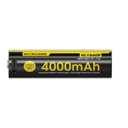 Accu Li-ion 18650 - Rechargeable en USB-C - 4000mAh - 3,6V - 14,4Wh