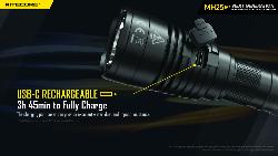 Lampe torche Multitask Hybrid 25V2 Pack 1 - 1300Lm - Lg : 157,2mm - Dia-tête : 40mm
