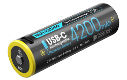 Batterie 21700 basse température NL2142 - 15A USB-C Haut débit - 4,200mAh - 3.6V