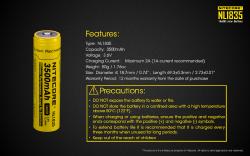 Accus Li-ion 18650 - 3500mAh - 3,6V - 12,6Wh  sous blister