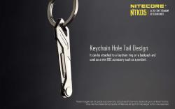 Couteau en Titane NTK05 - Lame 20mm - Manche titane - Porte clés