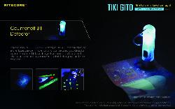 Lampe porte-clés Tiki Phosphorescente - 300Lm - Lg : 55mm - Dia-Tête : 14,7mm