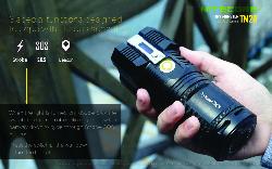 Lampe torche Tiny Monster 28BI + Accus - 6000Lm - Lg : 142mm - Dia-tête : 57x57mm