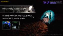 TIKI UV - 70Lm - Lg : 55mm - Dia-tête : 14,7mm - Modes : UV, Lumière blanche, Flash