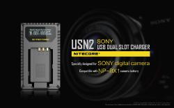 Chargeur USN2 pour batteries d’appareil photo – Compatible Sony NP-BX1