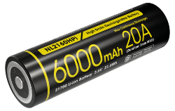 Batterie Rechargeable 21700 Li-ion Haute Performance - Capacité 6000mAh  - 3,6V