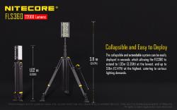 Système d'éclairage FLS360 - 22000Lm - Rechargeable - Portée : 897m