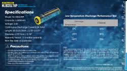Batterie 18650 Hautes Performances - Spéciale Basses Températures NL1835LTHP - 3500mAH - 8A