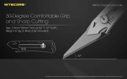 NTK10 knife-Titanium utility knife - Lame rétractable - Manche Titane - Clip