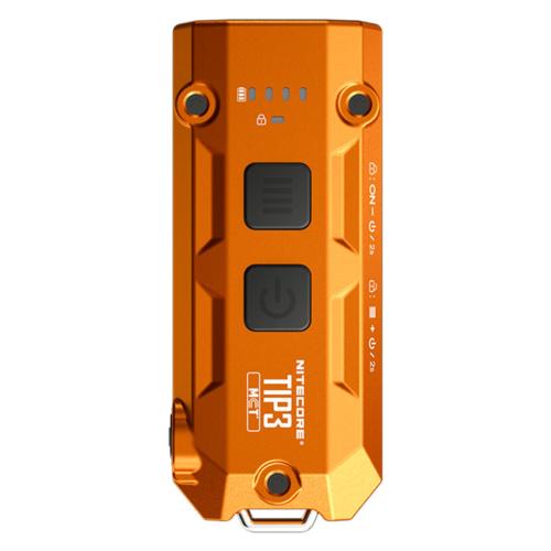 Lampe porte-clés TIP3 Orange - 720Lm - Dim : 62mm x 26mm x 15mm