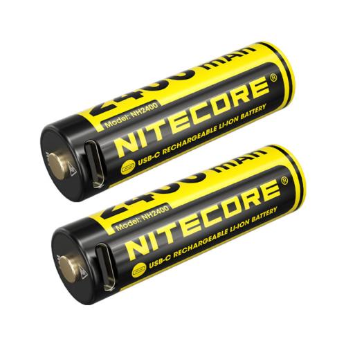 Pack 2x Batteries (AA) NH2400 - 2400mAh chacun - Port USB-C