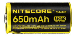 Accus Li-ion - 650mAh - 3.6V - Rechargeable USB
